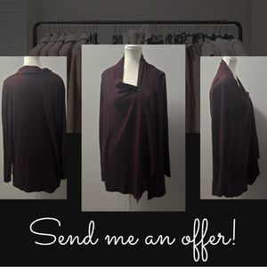 Woman’s Burgundy/Maroon Long Sleeve Cardigan